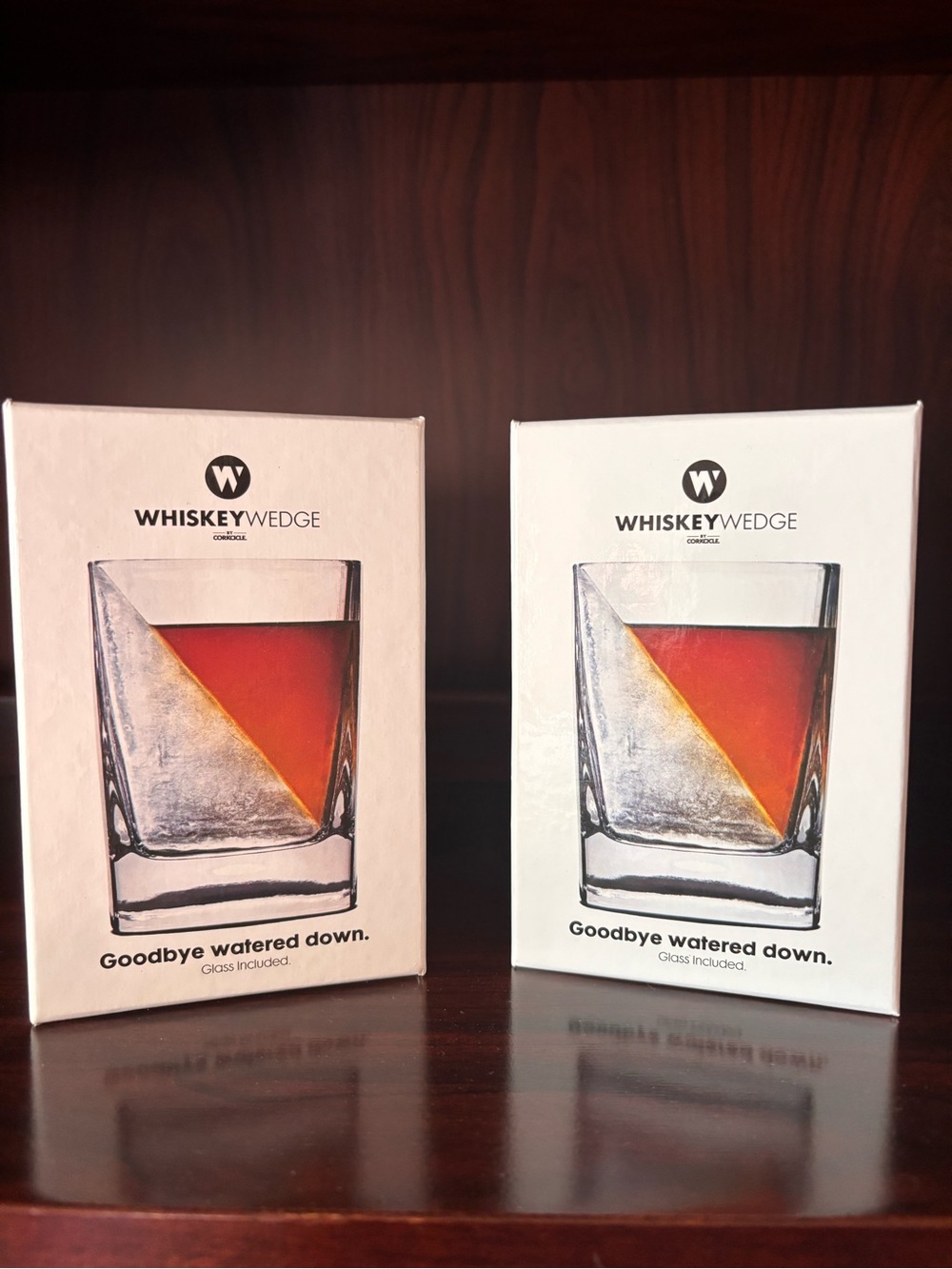 New Never Used Corcocle Whiskey Wedge Glasses